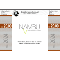 Theatergutschein mit individuellem Aufdruck